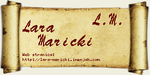 Lara Maricki vizit kartica